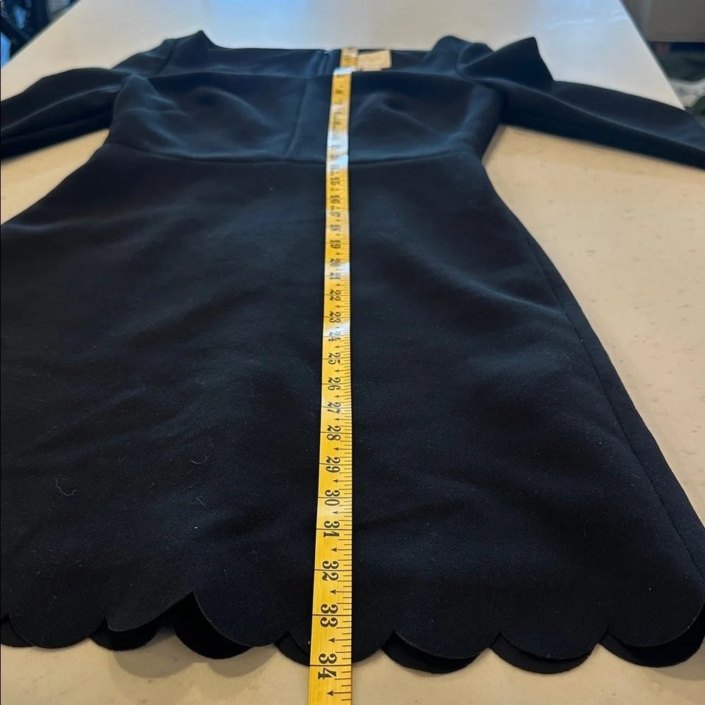 Kate Spade Black Scallop Mini Dress Size 2